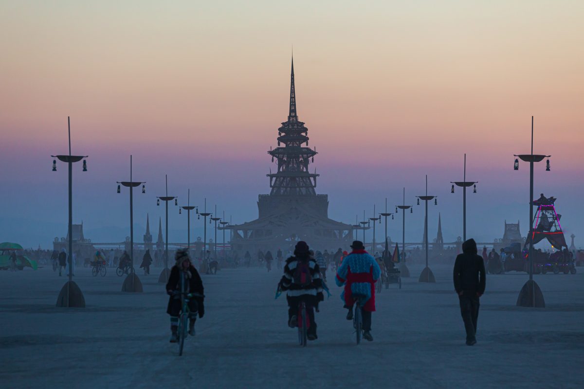 Pastel Skies at the Temple