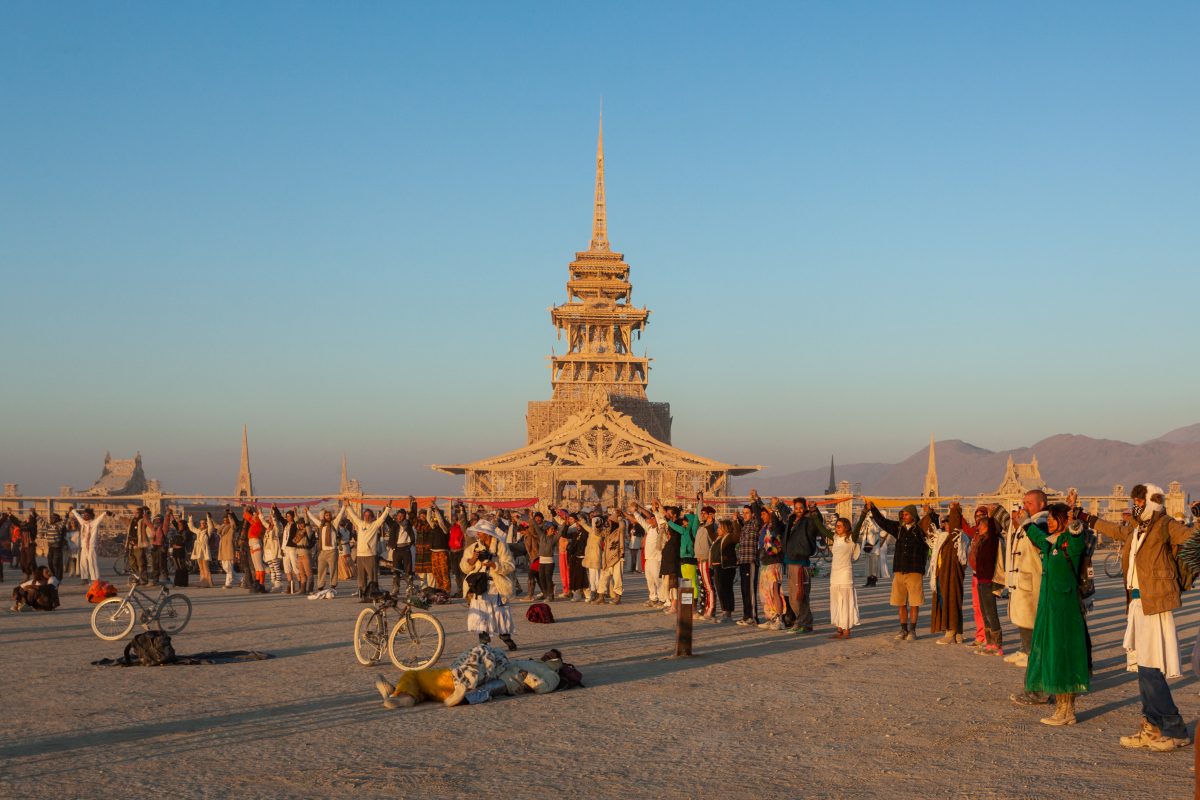 The Temple by David Best at Sunrise