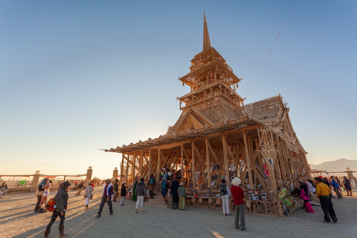 The Temple by David Best at Sunrise