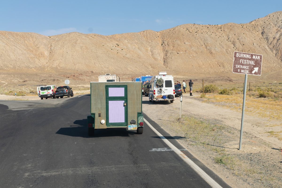 Burning Man "Festival" Entrance 9 Miles Sign (LOL)