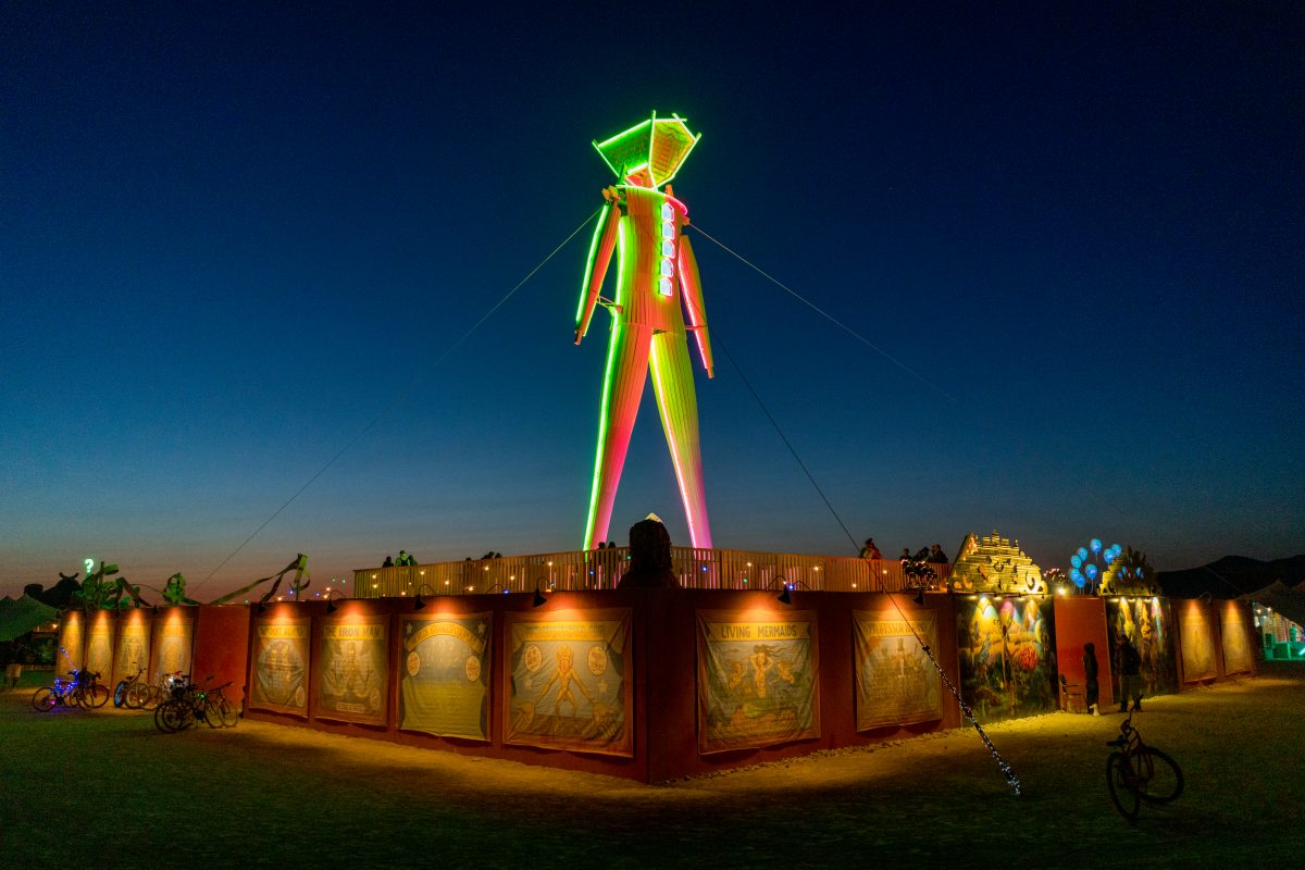 The Man Base 2015 before dawn.