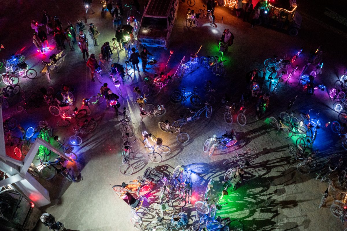 Bikes on Man Burn Night 2015