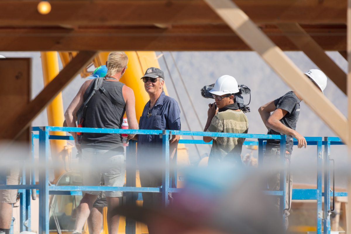 Larry Harvey at the man base build 2016.