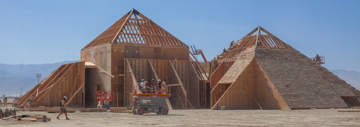 Catacomb of Veils Build from: San Francisco, CA year: 2016  Catacomb rises like a rocky outcropping off the desert floor, evoking Black Rock Point itself. It is a ruin of a previous society- a remnant of our collective search for moments of quiet, introspection and reflection. It is a journey of ...