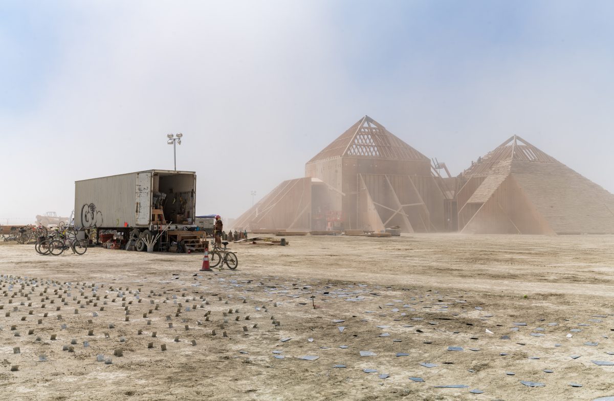 Catacomb of Veils Build from: San Francisco, CA year: 2016  Catacomb rises like a rocky outcropping off the desert floor, evoking Black Rock Point itself. It is a ruin of a previous society- a remnant of our collective search for moments of quiet, introspection and reflection. It is a journey of ...