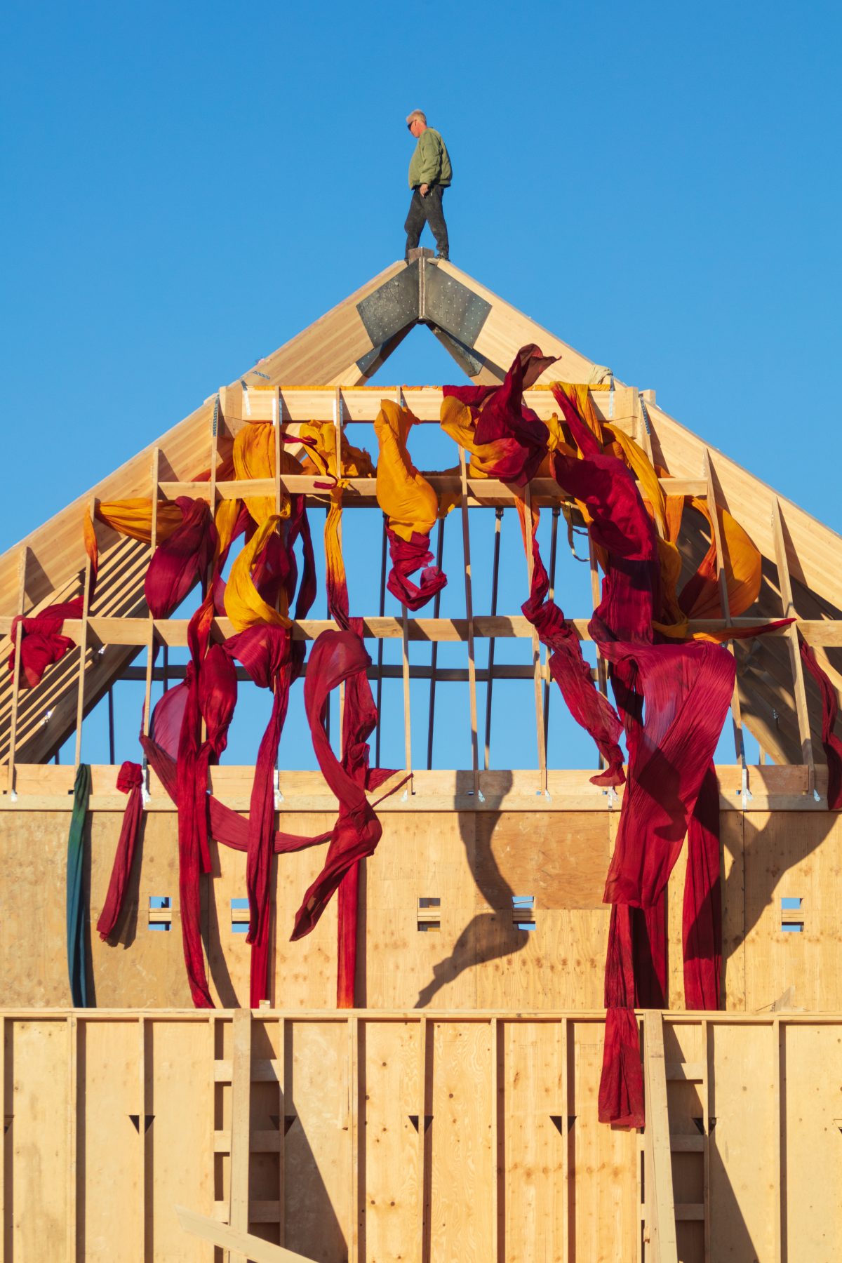 Burner Climbing The Catacomb of Veils from: San Francisco, CA year: 2016  Catacomb rises like a rocky outcropping off the desert floor, evoking Black Rock Point itself. It is a ruin of a previous society- a remnant of our collective search for moments of quiet, introspection and reflection. It is...