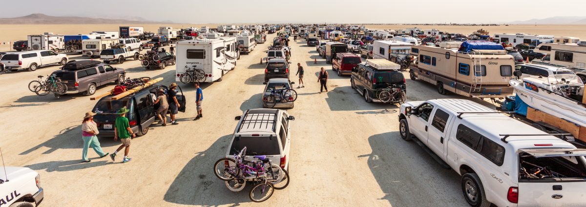 Line to enter Black Rock City 2013