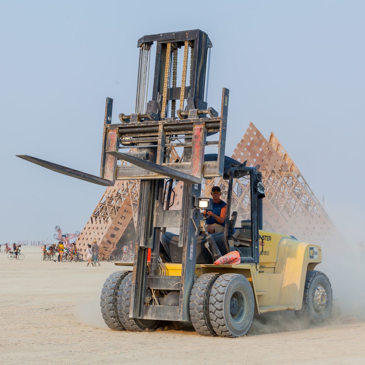 Forklift on the move