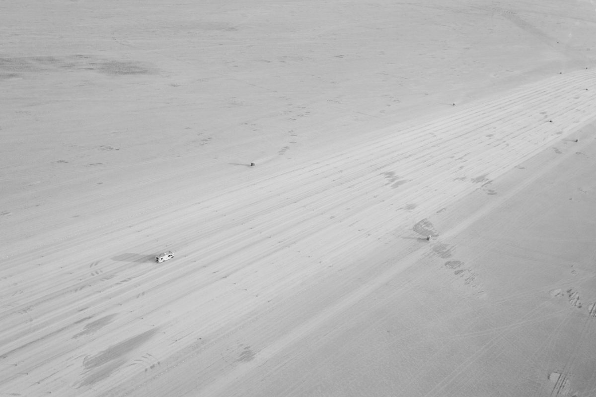 Single RV en route to Black Rock City