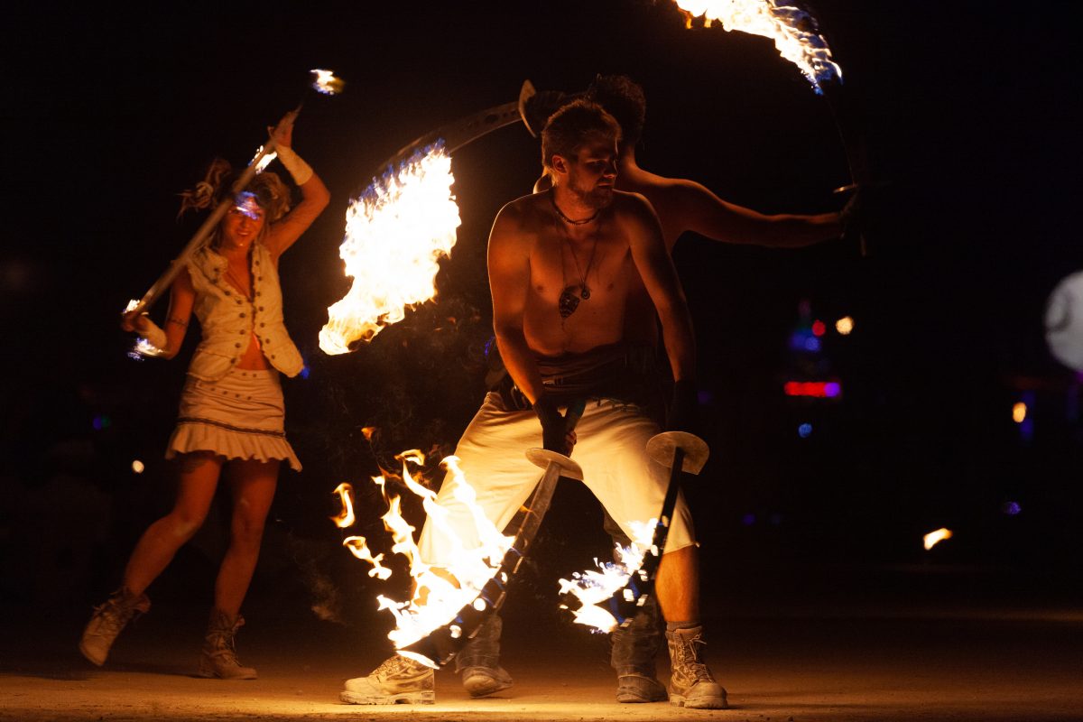 Fire Dancers at the Man Burn 2013