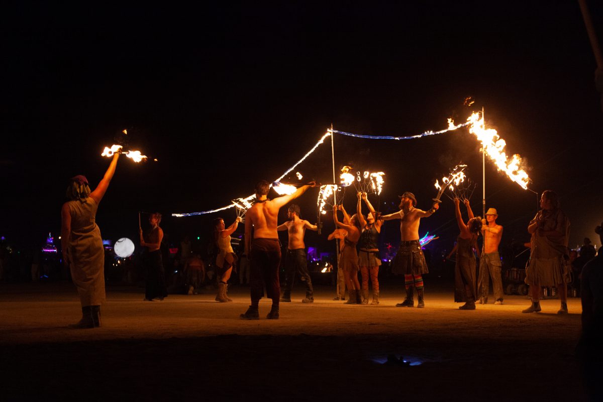 Fire Dancers at the Man Burn 2013