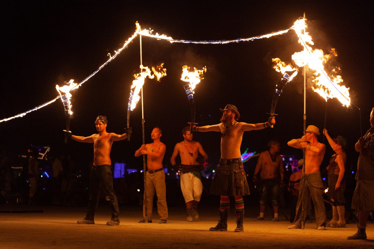 Fire Dancers at the Man Burn 2013