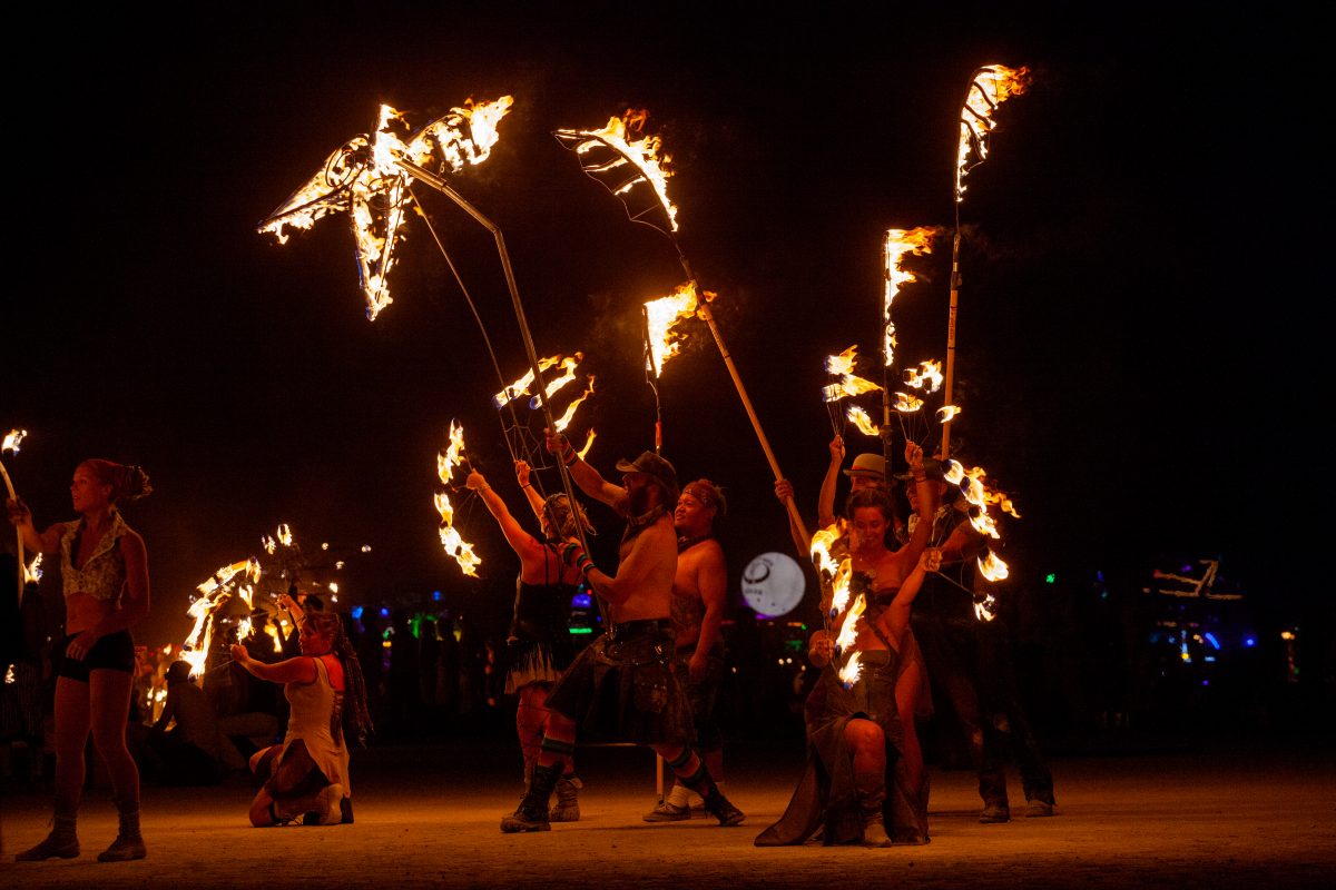 Fire Dancers at the Man Burn 2013