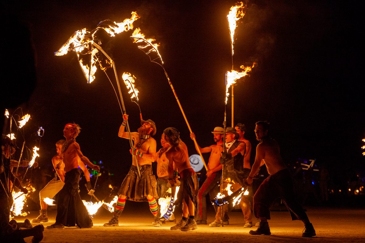 Fire Dancers at the Man Burn 2013
