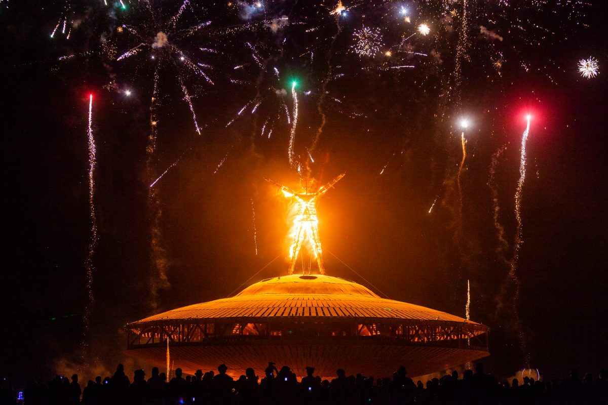 Fireworks at The Man Burn 2013