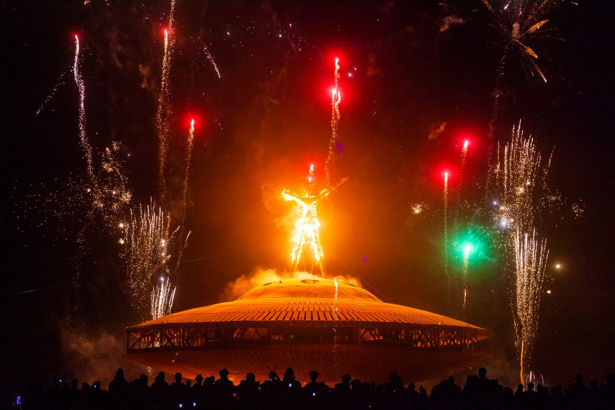 Fireworks at The Man Burn 2013