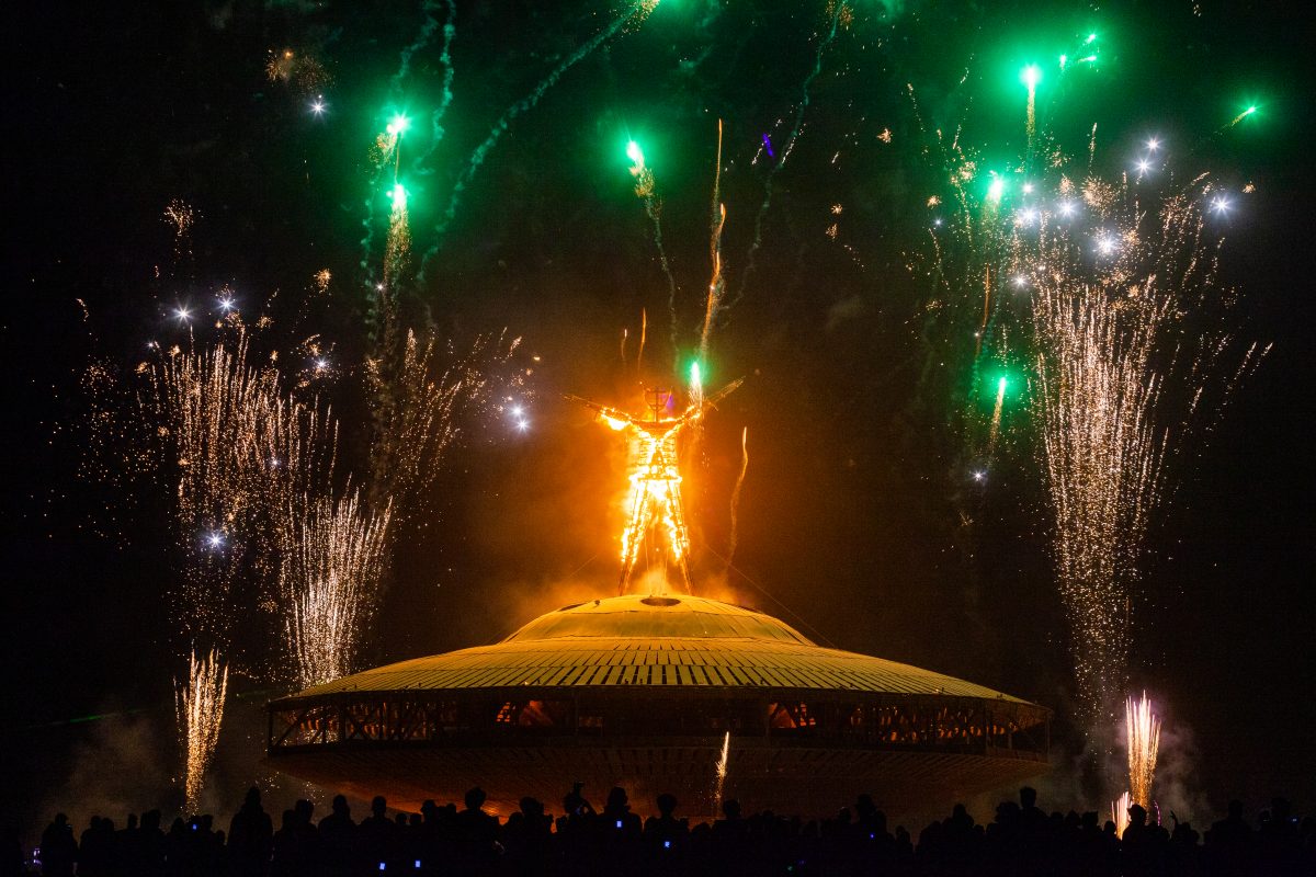 Fireworks at The Man Burn 2013