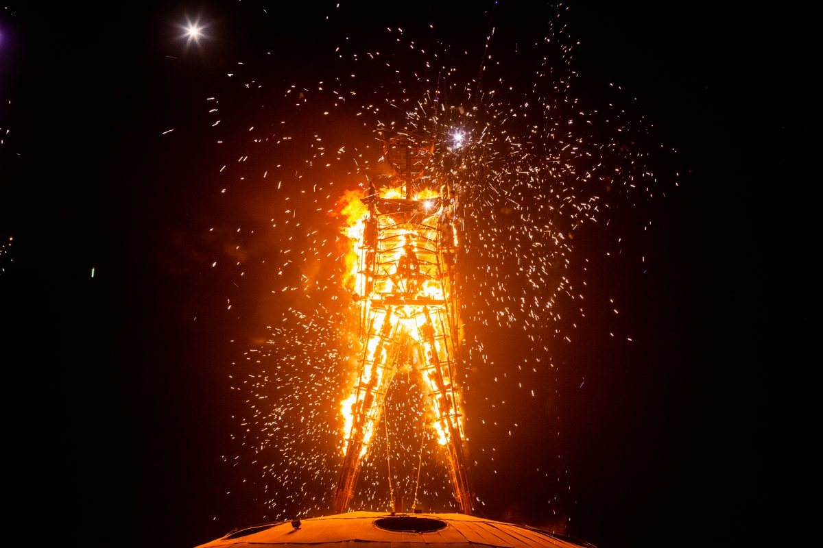 Fireworks at The Man Burn 2013