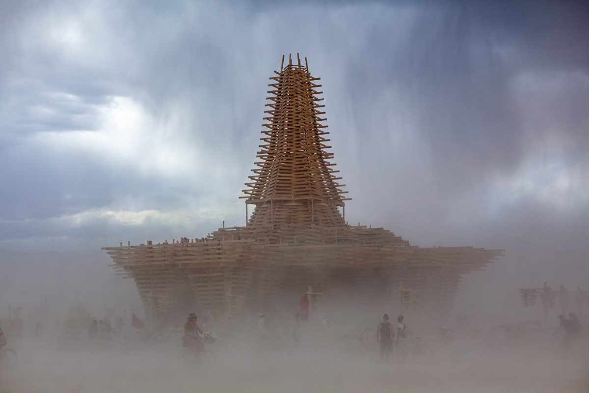 The Temple by: Marish Farnsworth and Steven Brummond from: Oakland, CA year: 2017  The form of the Temple begins with life out of balance. Throughout the Sierra Nevada, species of pine trees are dying, compromised by a bark beetle which has proliferated due to human interruption of the cycle of f...