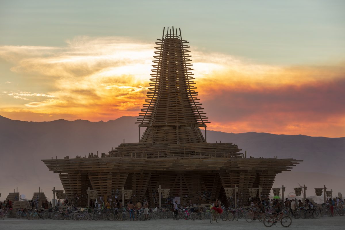 The Temple by: Marish Farnsworth and Steven Brummond from: Oakland, CA year: 2017  The form of the Temple begins with life out of balance. Throughout the Sierra Nevada, species of pine trees are dying, compromised by a bark beetle which has proliferated due to human interruption of the cycle of f...