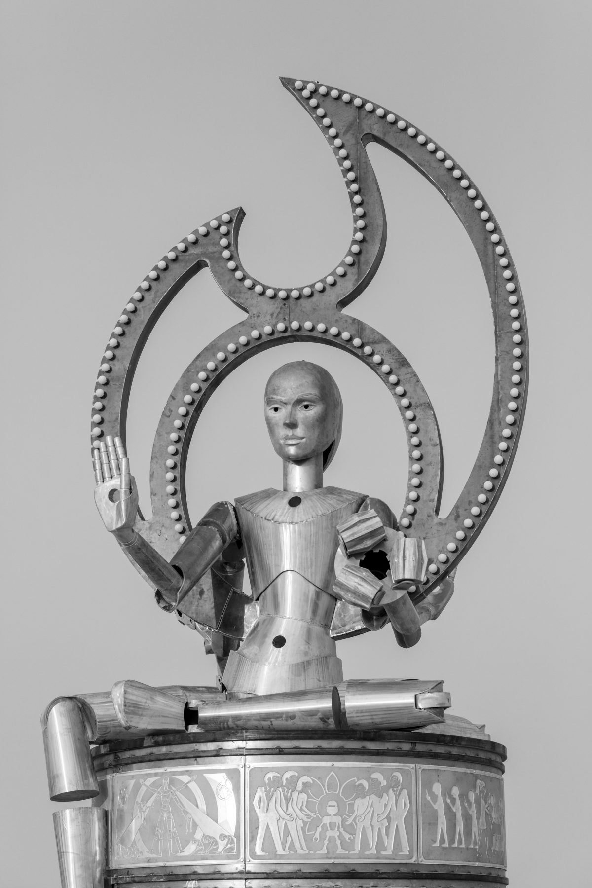 With Open Arms We Welcomed That Which Would Destroy Us (Short: With Open Arms) by: Christian Ristow from: Berlin, Germany year: 2018  With Open Arms We Welcomed That Which Would Destroy Us is a robot deity. With one of her aspects she welcomes and seduces; with the other she voraciously devours. ...