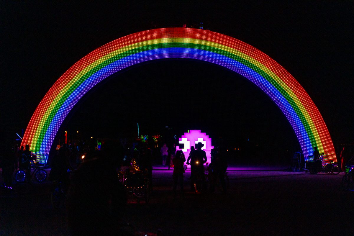 Rainbow Bridge by: Josh Zubkoff from: San Francisco, CA year: 2018  Debuting at Burning Man 2018, The Rainbow Bridge is a 100′ long walkable rainbow bridge that will rise from the morning mist and dazzle with LEDs at night. A great place for a contemplative walk, romantic stroll, to meet friends,...