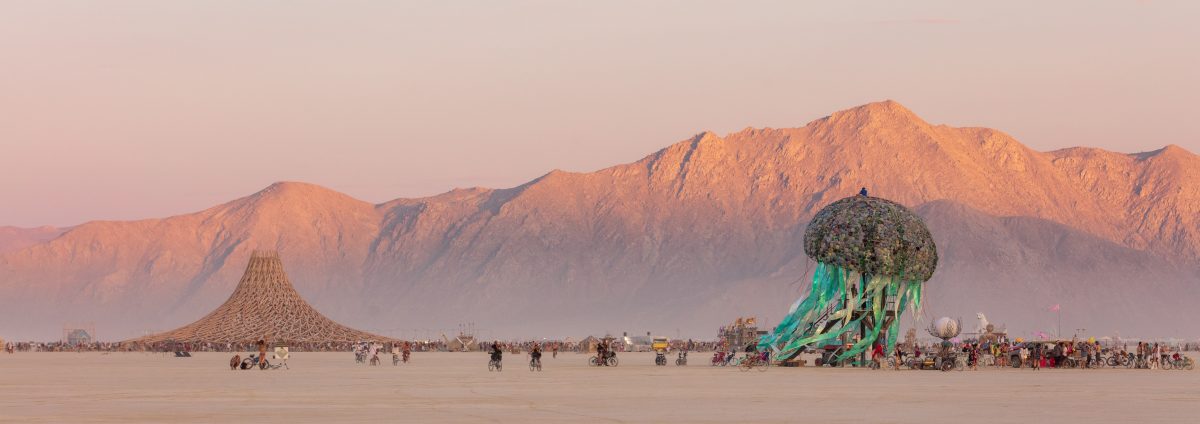 Bloom, The Temple, and Razorback at Dusk