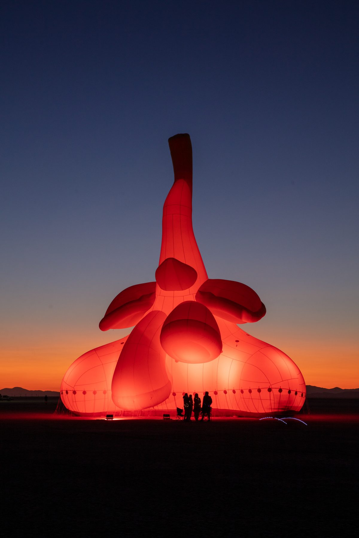 #Slonik by: Mikhail Tsaturyan from: Moscow, Russia year: 2019  It's a 75 ft fluorescent elephant which will be hard to miss on playa. #Slonik is designed to draw attention to elephant mistreatment in Africa and Asia. We should not let the elephants go extinct. If you take one element away from th...