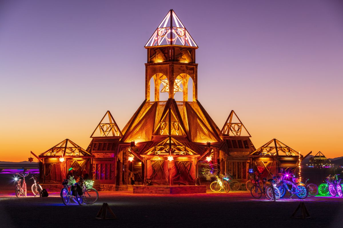 The Shrine of Sympathetic Resonance by: tyson ayers and Resonant Arts from: Oakland, CA year: 2019  The Shrine of Sympathetic Resonance is a sanctuary dedicated to letting participants experience the phenomena of sympathetic resonance. All the walls of this epic structure are made of piano harps,...