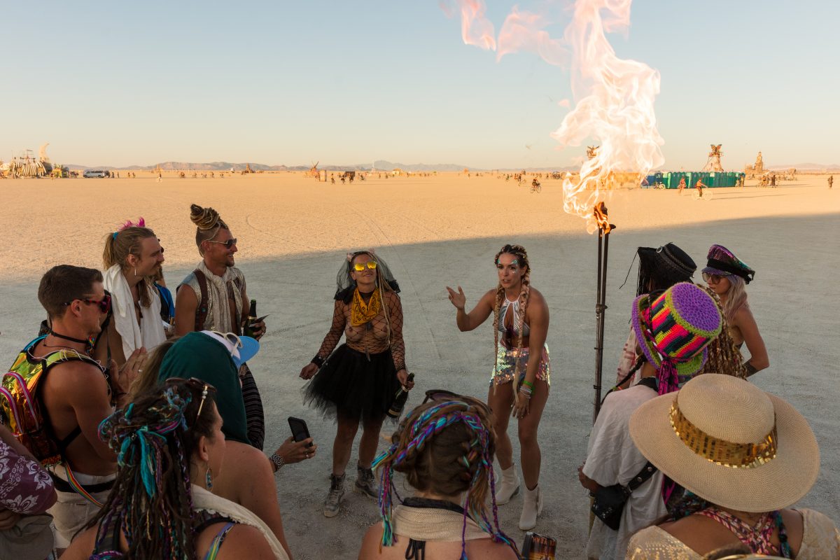 Friends celebrate with a little impromptu freestyle.
