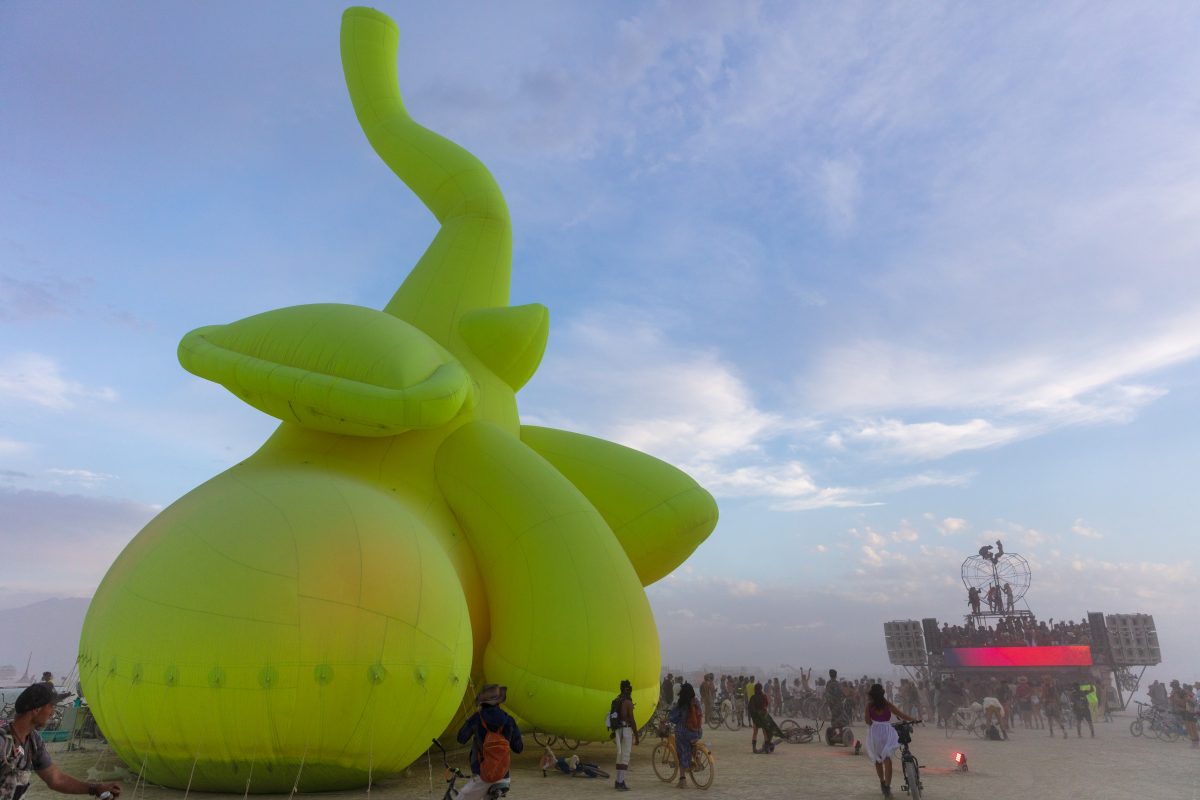 #Slonik by: Mikhail Tsaturyan from: Moscow, Russia year: 2019 It's a 75 ft fluorescent elephant which will be hard to miss on playa. #Slonik is designed to draw attention to elephant mistreatment in Africa and Asia. We should not let the elephants go extinct. If you take one element away from the...