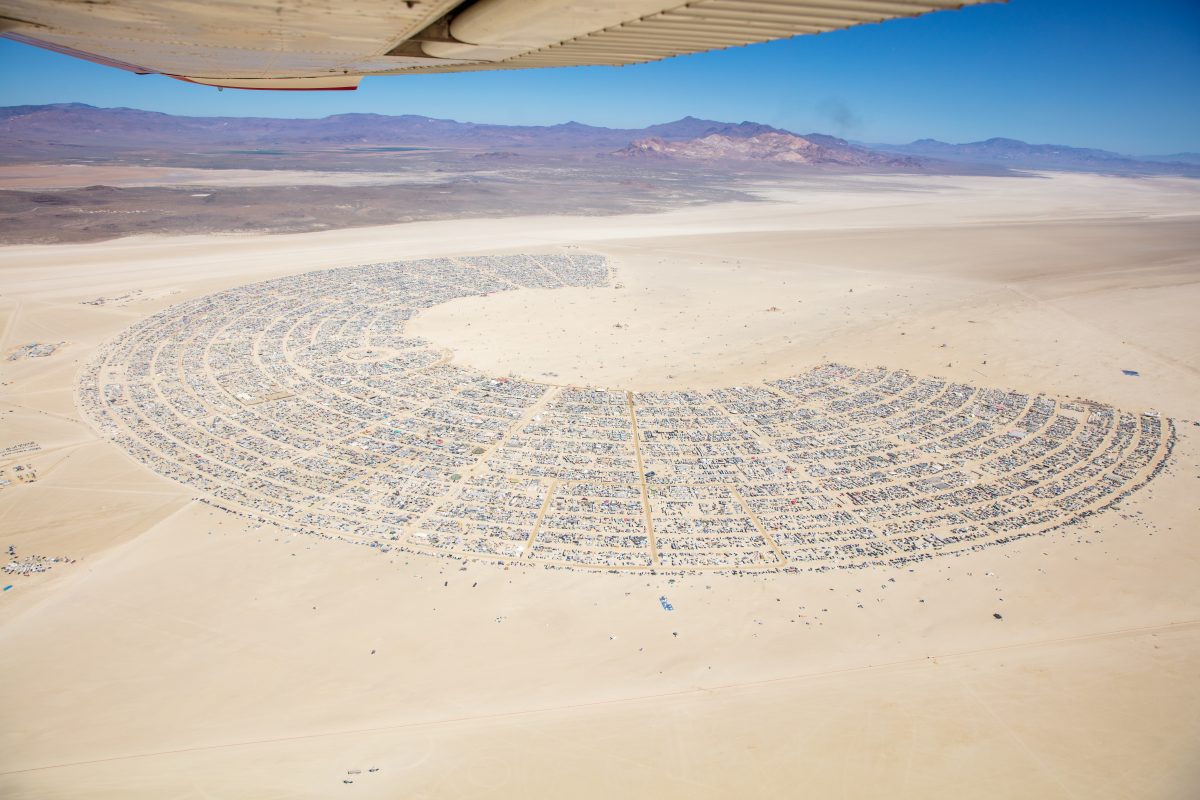 Burning Man Aerial Photo 2019. I shot this while hanging out the window of a small Cessna. The image was shot on Friday August 31, 2019. Thank you to the pilot of the aircraft Purple Haze.