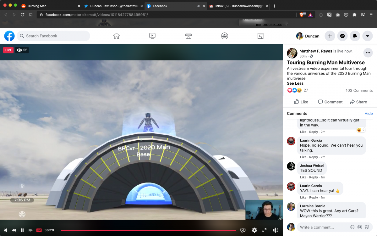 It was really cool that Motorbike Matt was being super helpful and livestreaming himself exploring the various multiverses to help other Burners. I learned quite a bit from this. Thank you Matt!