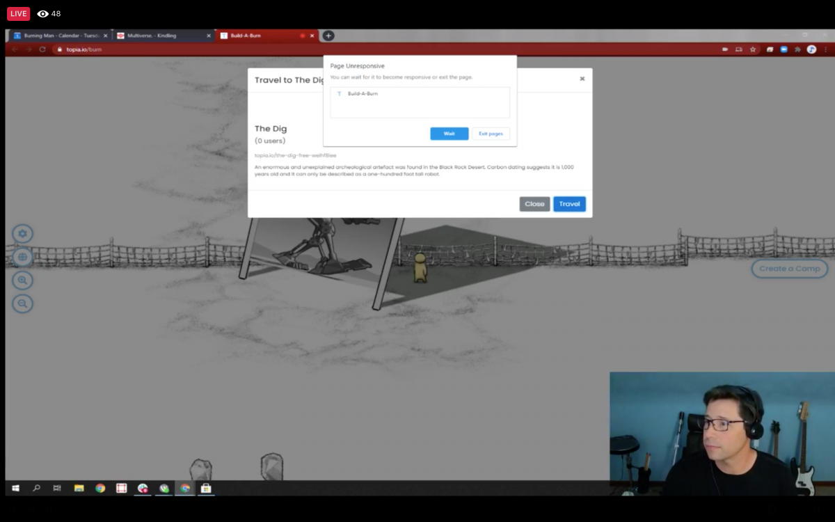 It was really cool that Motorbike Matt was being super helpful and livestreaming himself exploring the various multiverses to help other Burners. I learned quite a bit from this. Thank you Matt!