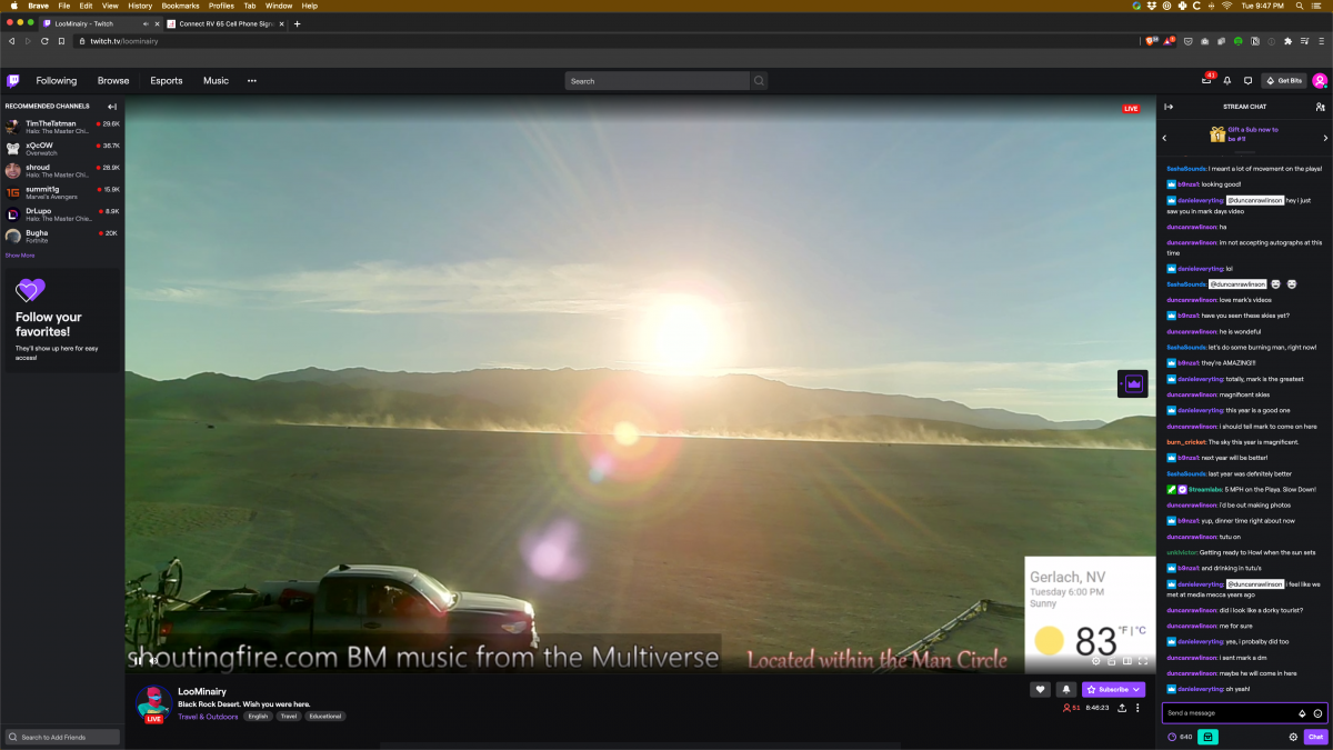 Loominairy's Live Stream from Playa