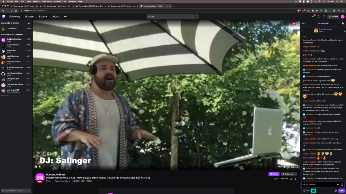 Salinger Bubbles and Bass Livestream (If you have this set please send it to me. it was awesome!)