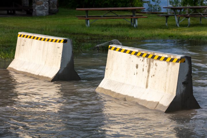 Jersey Barriers in Water