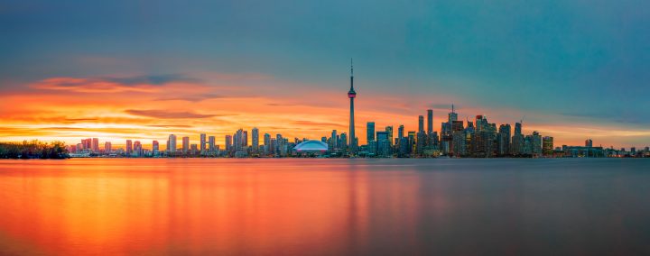 Toronto Skyline At Sunset 2