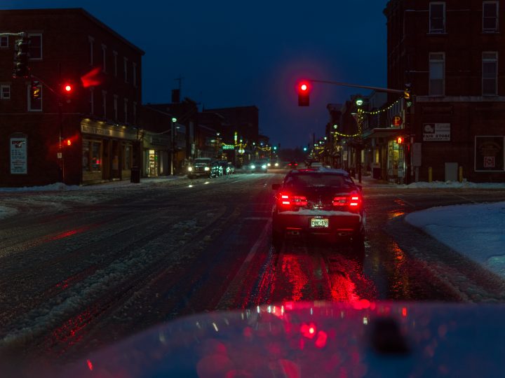 Red Lights and Slush in Small Town