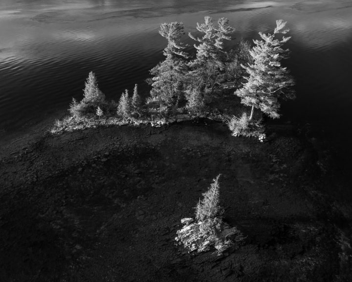 Two Small Islands Black and White