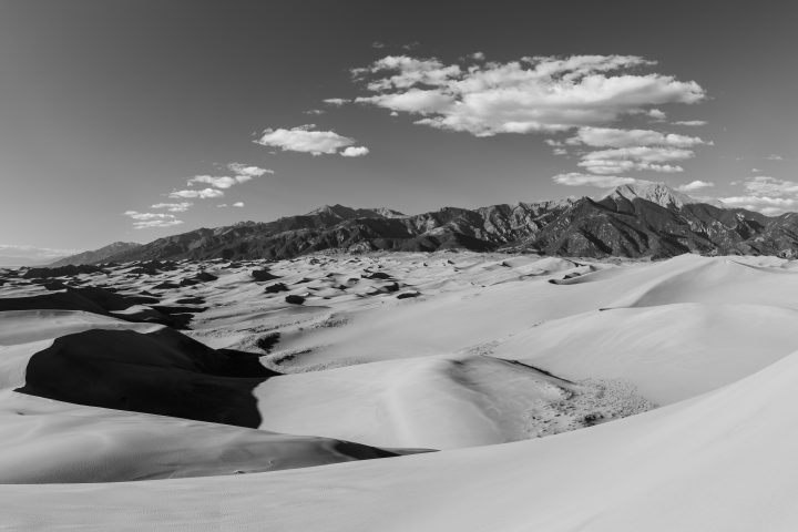 Sand Dunes and Mountains