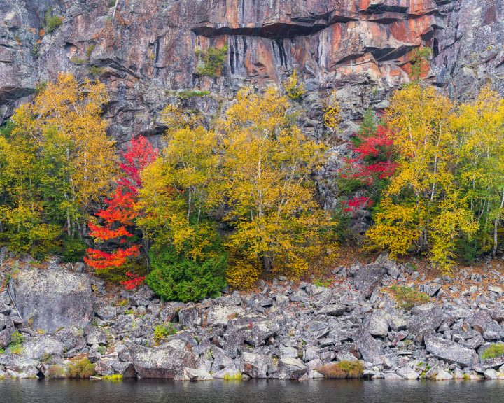 Fall Color and Rock Wall