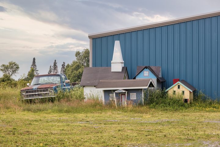 Vintage Truck and Miniature Buildings