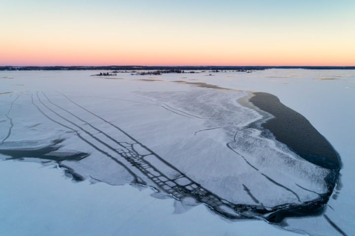 Ice and Islands at Dusk