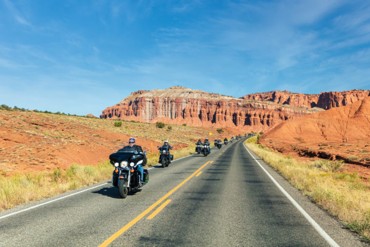 Motorcyclists at Capitol Reef