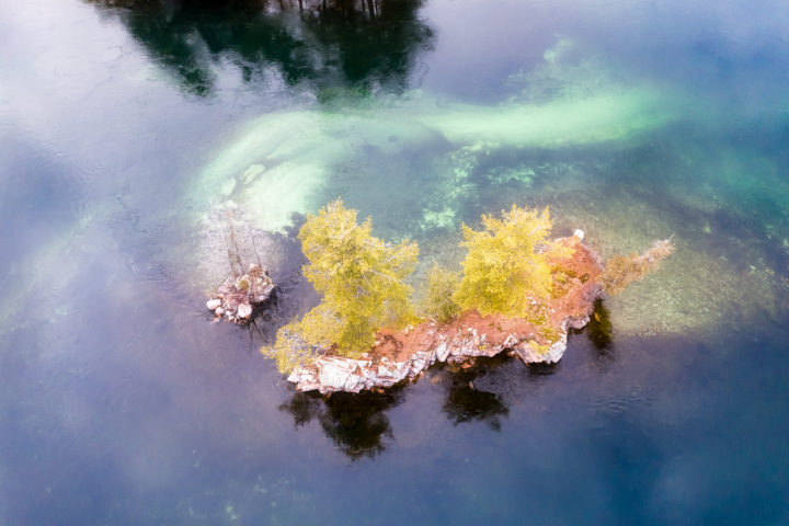 Two Small Islands and Shallow Water