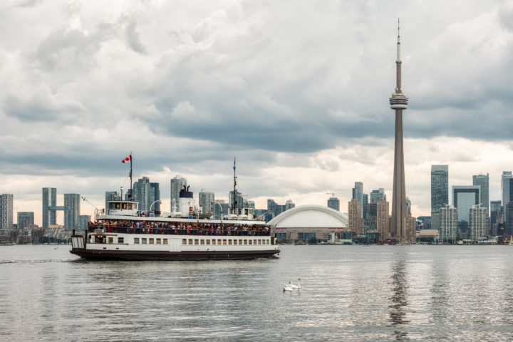 Ferry and Toronto Skyline