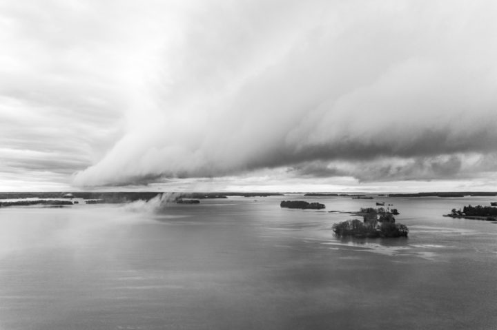 Shelf Cloud Over River