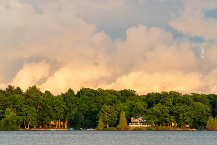 Cottages and Dramatic Sky