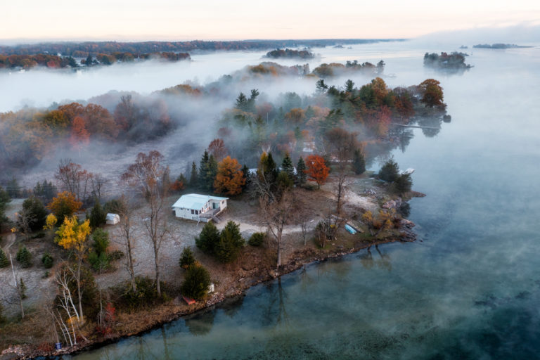 Foggy Islands and Cottage